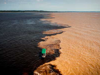 Im Boot durch den Amazonas-Regenwald von Brasilien
