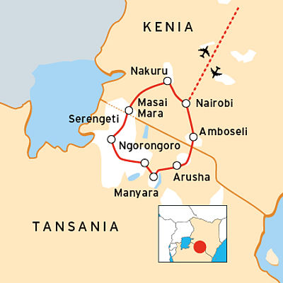 Safari durch die bekannstest Naturparks von Kenia und Tansania