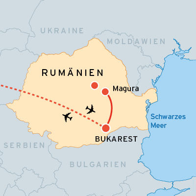 Reiseroute Karpaten mit Bärenbeobachtung