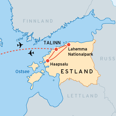 Reisroute Estland
