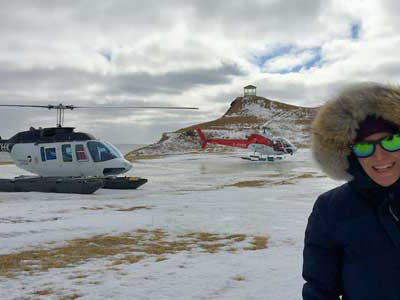 Mit dem Helikopter ins Packeis fliegen