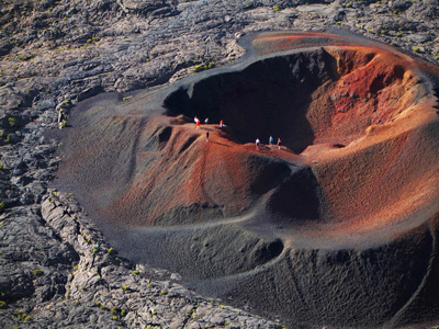 Wandern auf einem Vulkan in Reunion