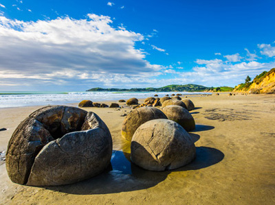 Geheimnisvolle Moeraki-Boulders in Neuseeland