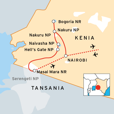 Safariverlauf einer Naturreise durch die besten Nationalparks in Kenia