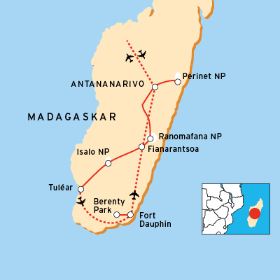 Reise durch Nationalpark in Madagaskar