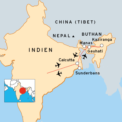 Reiseroute Indien Sundarbans